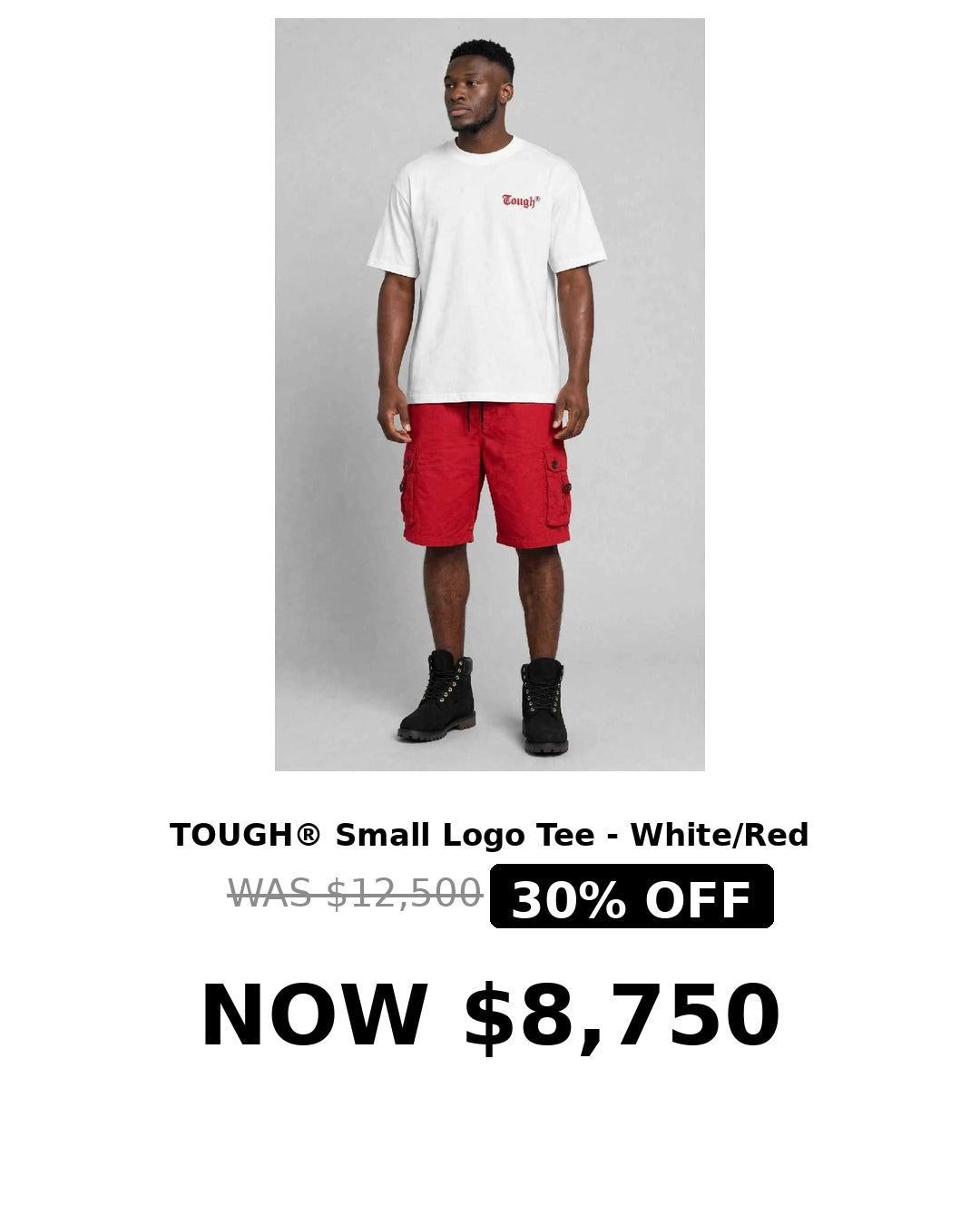 Tough word mini logo tshirt