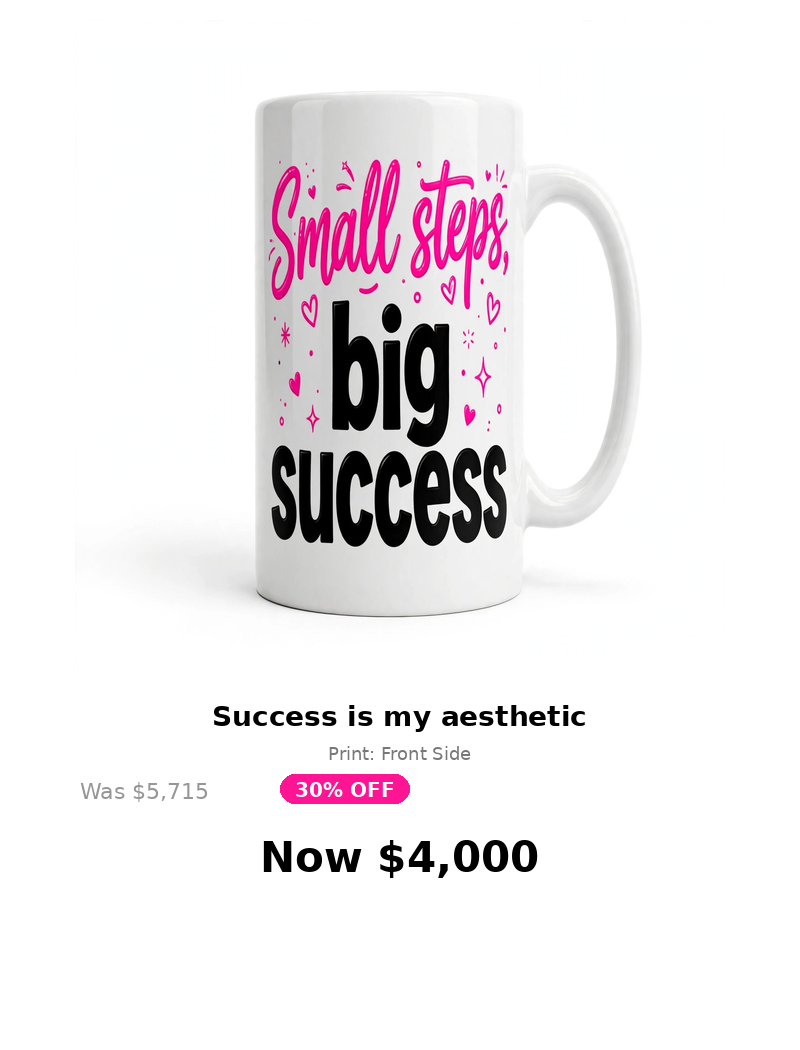 Pink quoted Girl Success mug collection