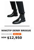 Mens Tough luxury style derby brogue