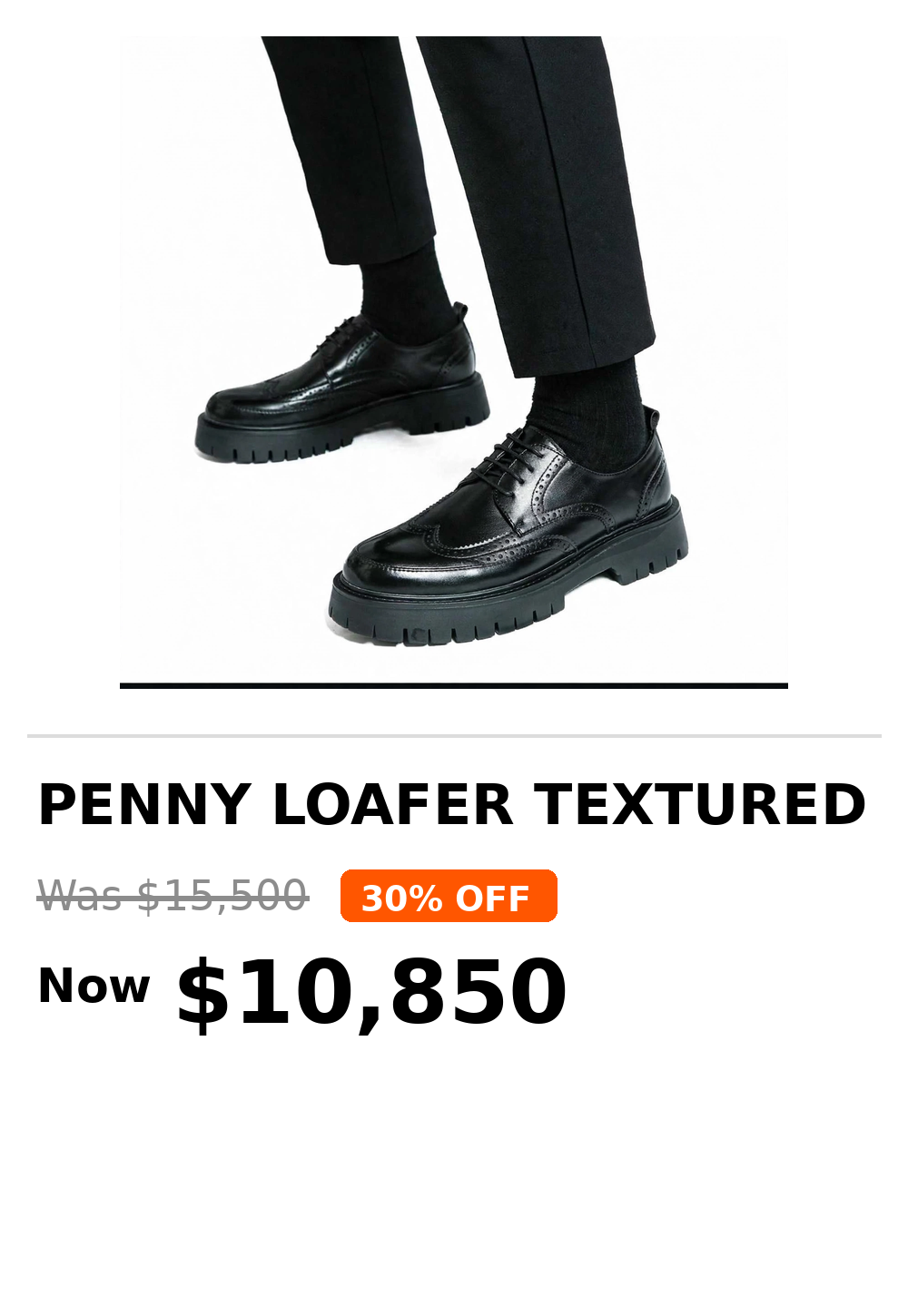 Mens Tough luxury style textured loafers