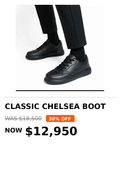 Mens Tough luxury style chelsea boot