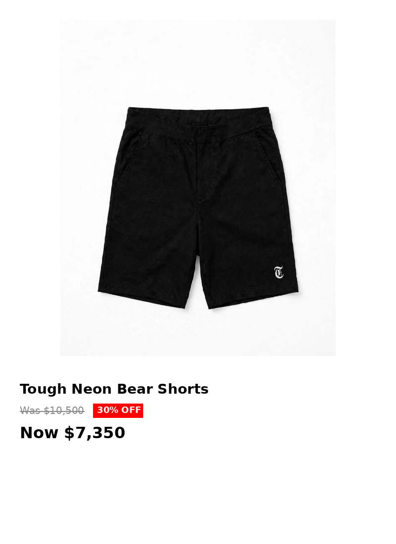 Tough mini logo shorts