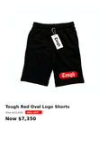 Tough red pill logo shorts
