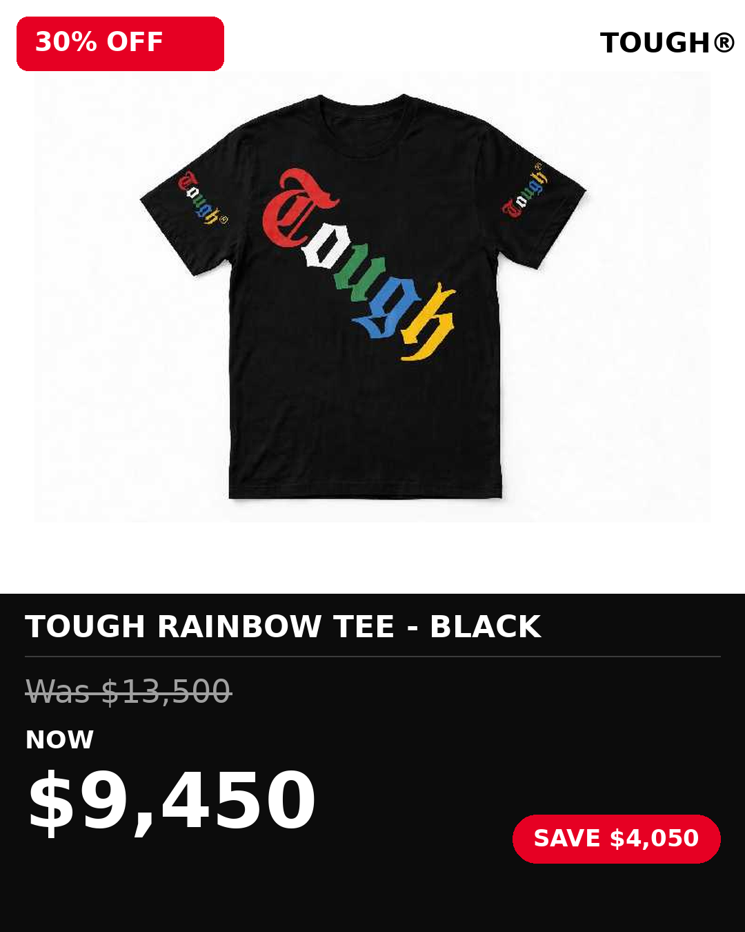 Tough rainbow logo tshirt