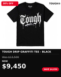Tough drip graffati logo tshirt
