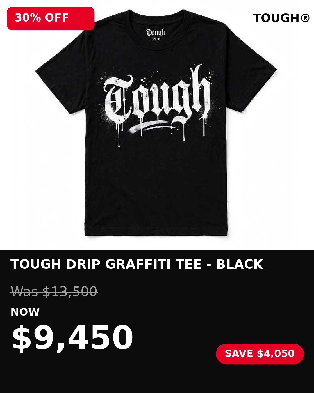 Tough drip graffati logo tshirt