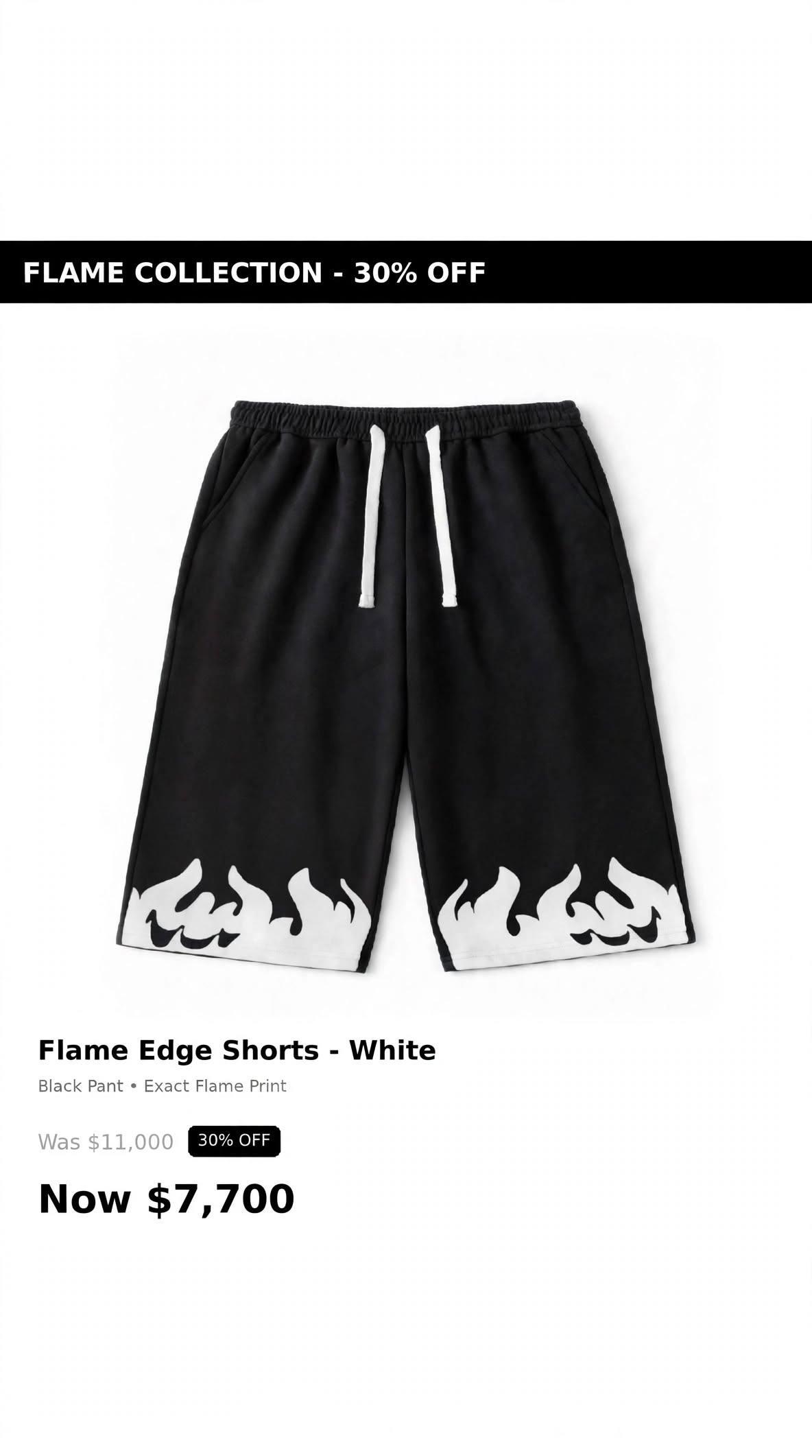 Tough flames design shorts