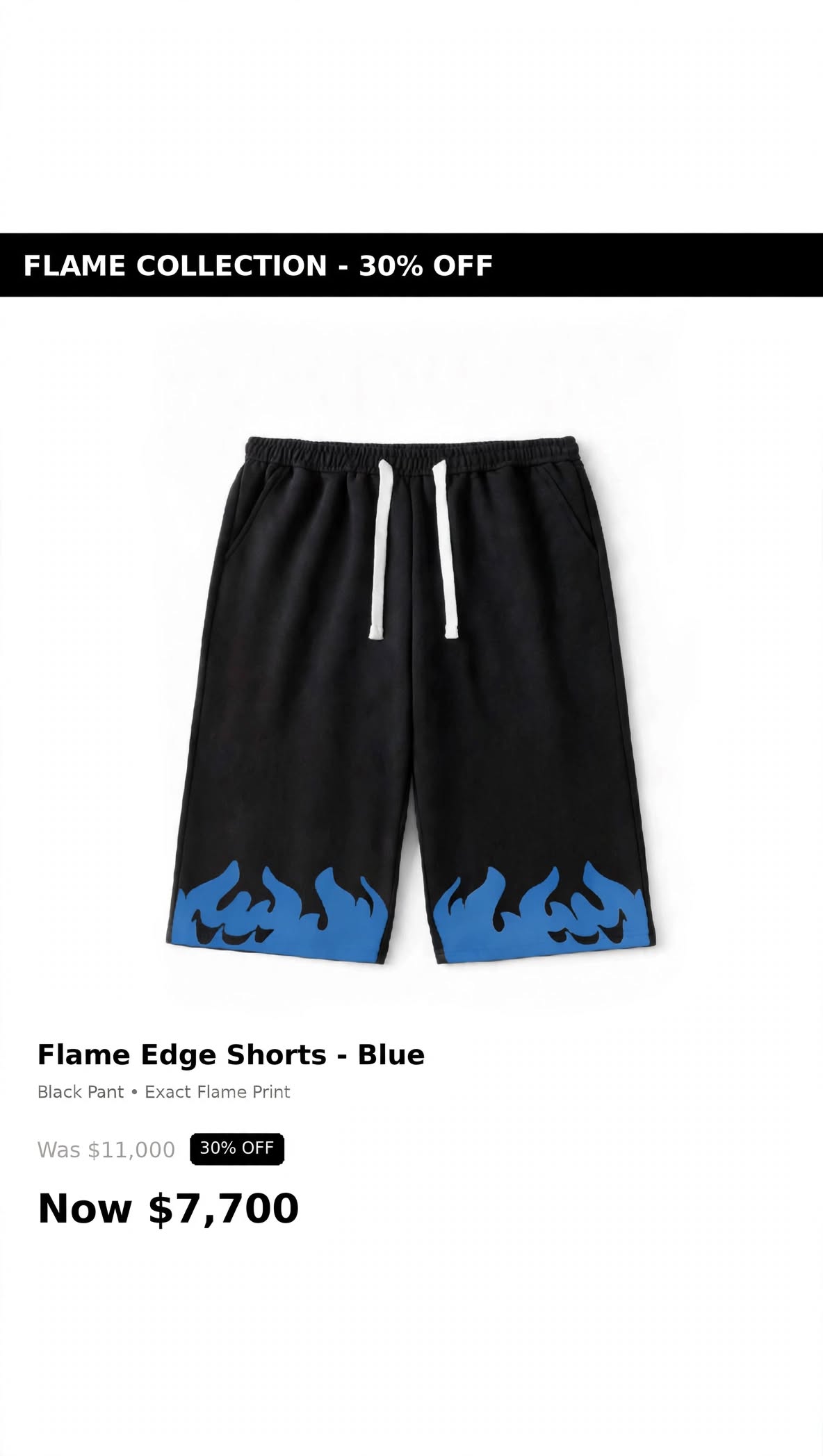Tough flames design shorts