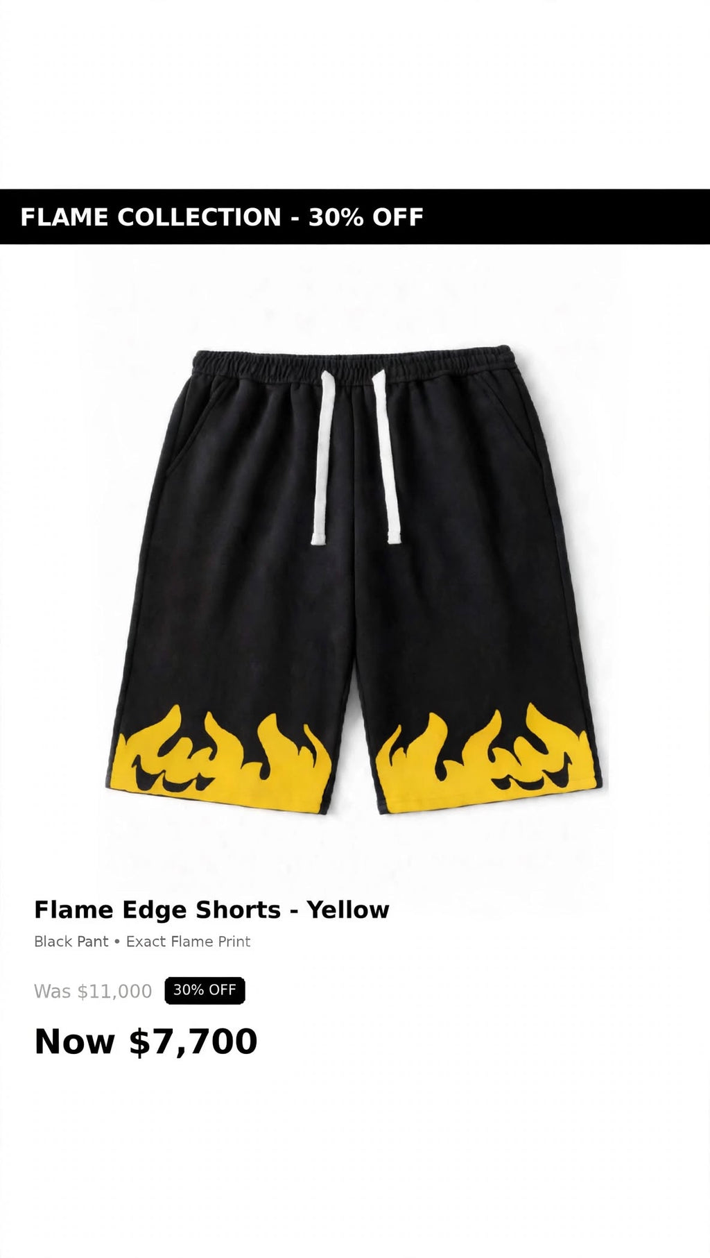 Tough flames design shorts