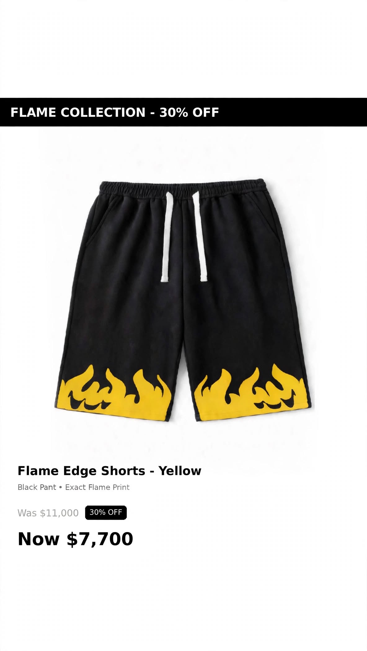 Tough flames design shorts