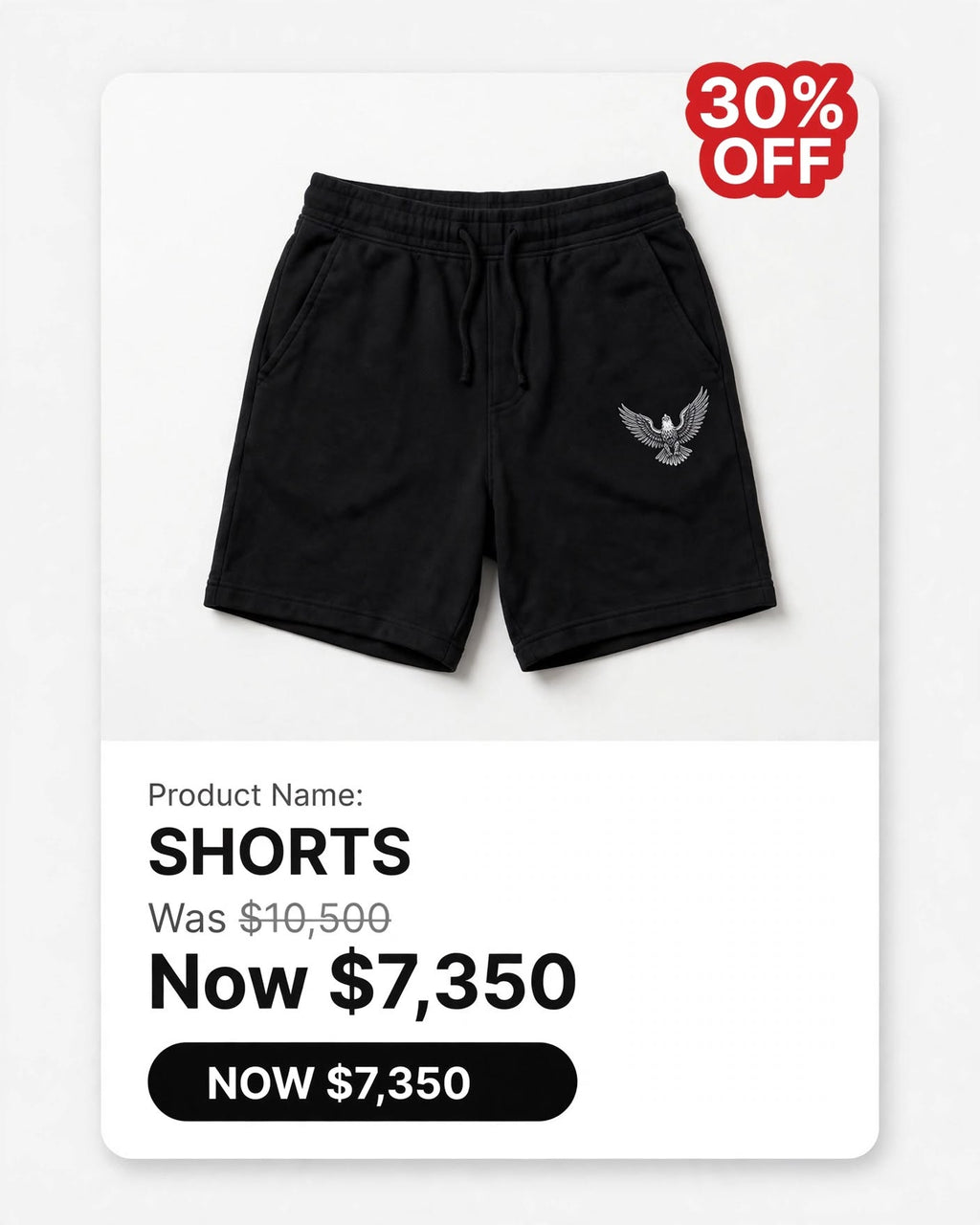 Mens eagle logo short pants