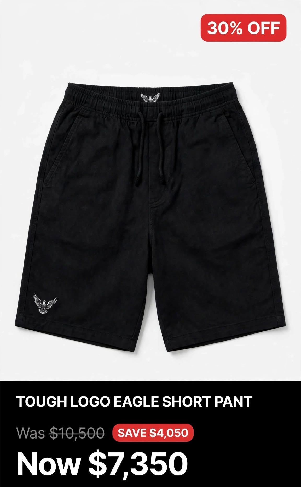 Mens eagle logo short pants