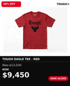 Tough black printed logo tshirt