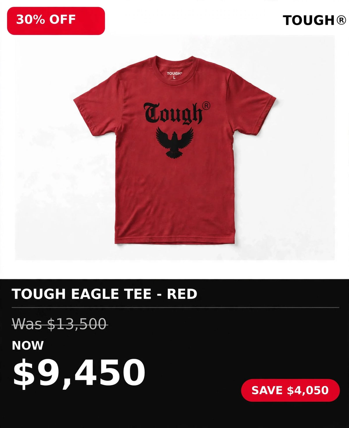 Tough black printed logo tshirt
