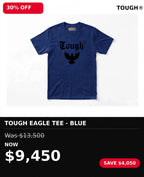 Tough black printed logo tshirt