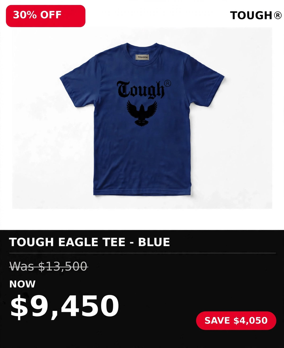 Tough black printed logo tshirt