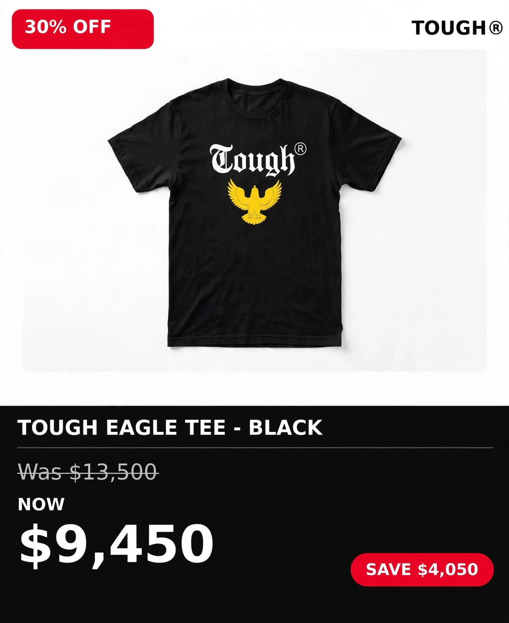 Tough  printed color logo tshirts (black)