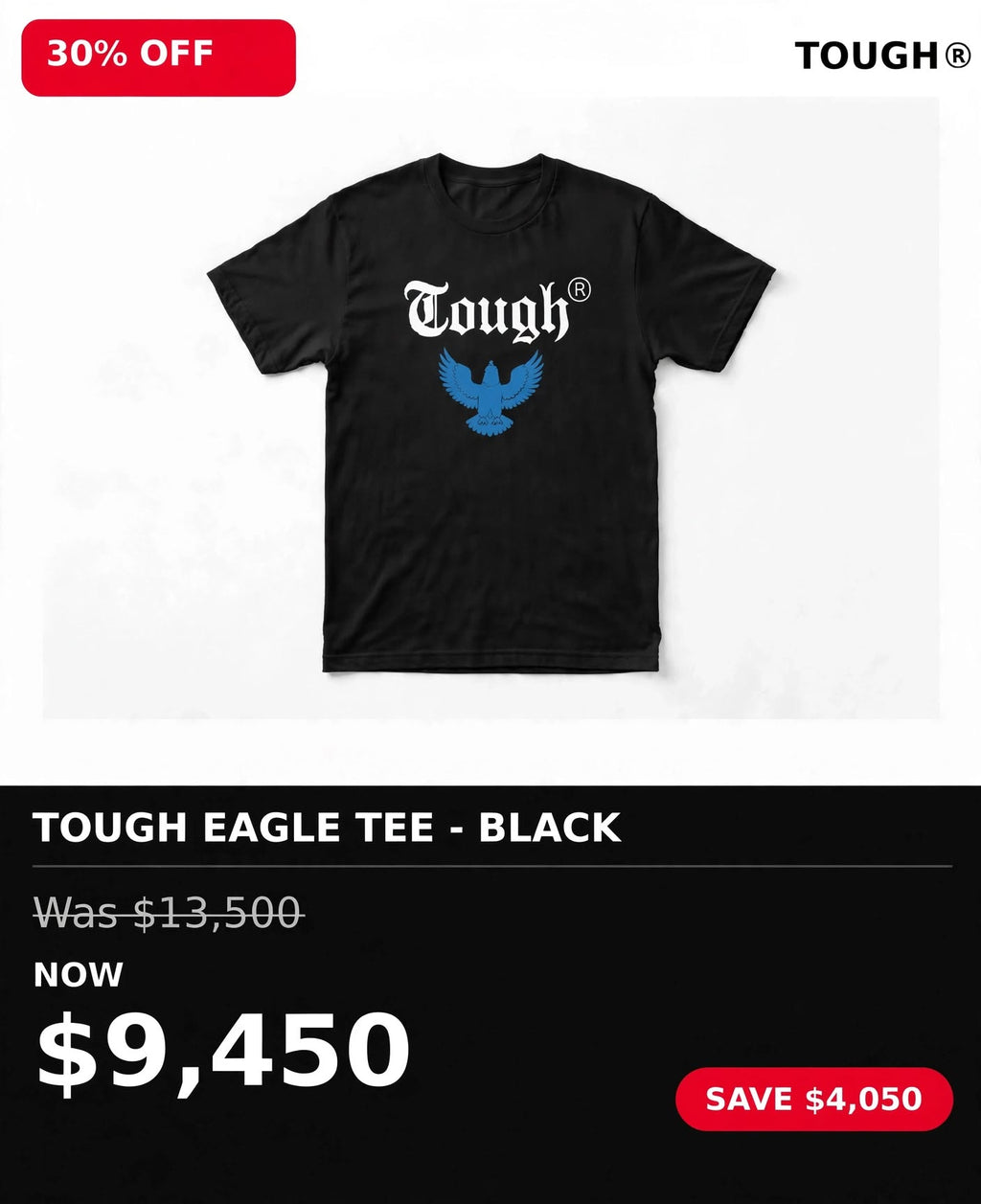 Tough  printed color logo tshirts (black)