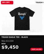 Tough  printed color logo tshirts (black)