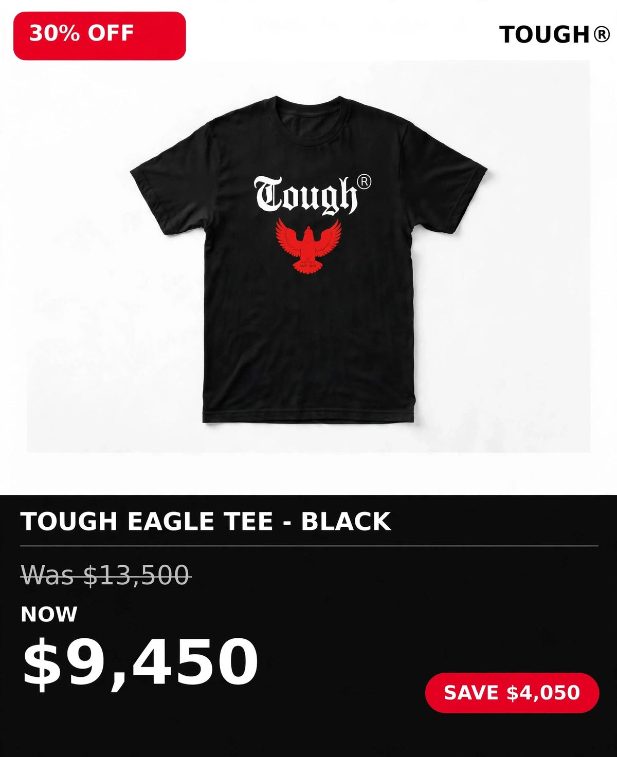 Tough  printed color logo tshirts (black)