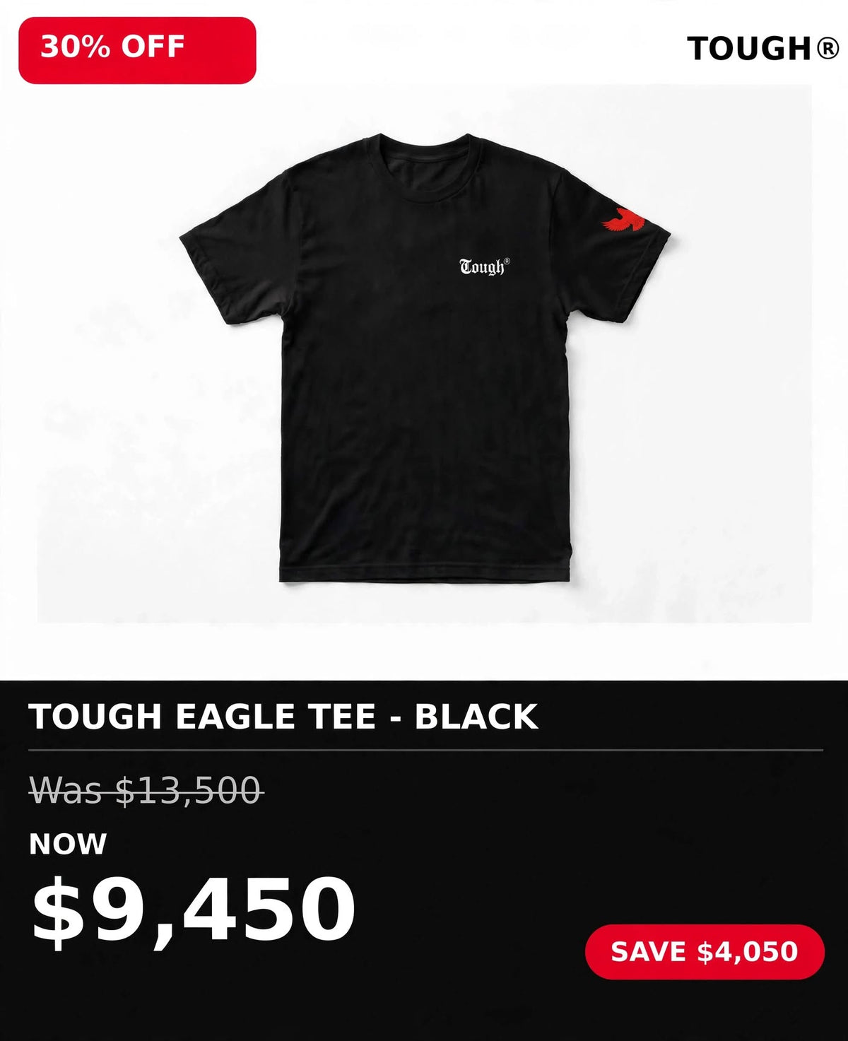 Tough printed sleeve logo tshirts (black)