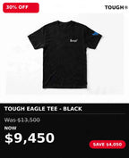 Tough printed sleeve logo tshirts (black)
