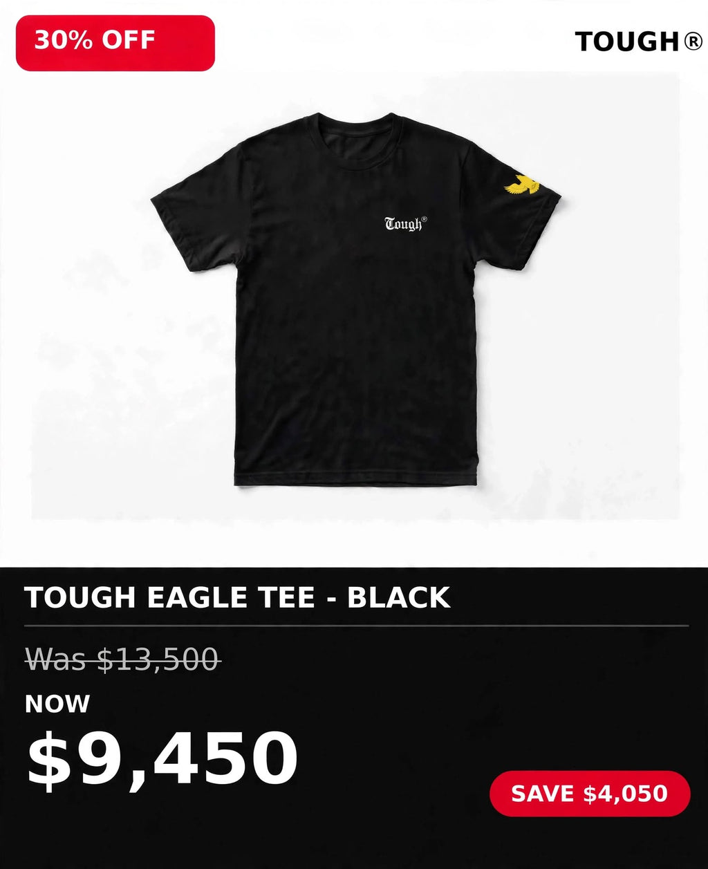Tough printed sleeve logo tshirts (black)