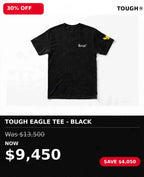 Tough printed sleeve logo tshirts (black)