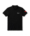 Tough eagle sleeve logo Polo Tshirts (black)