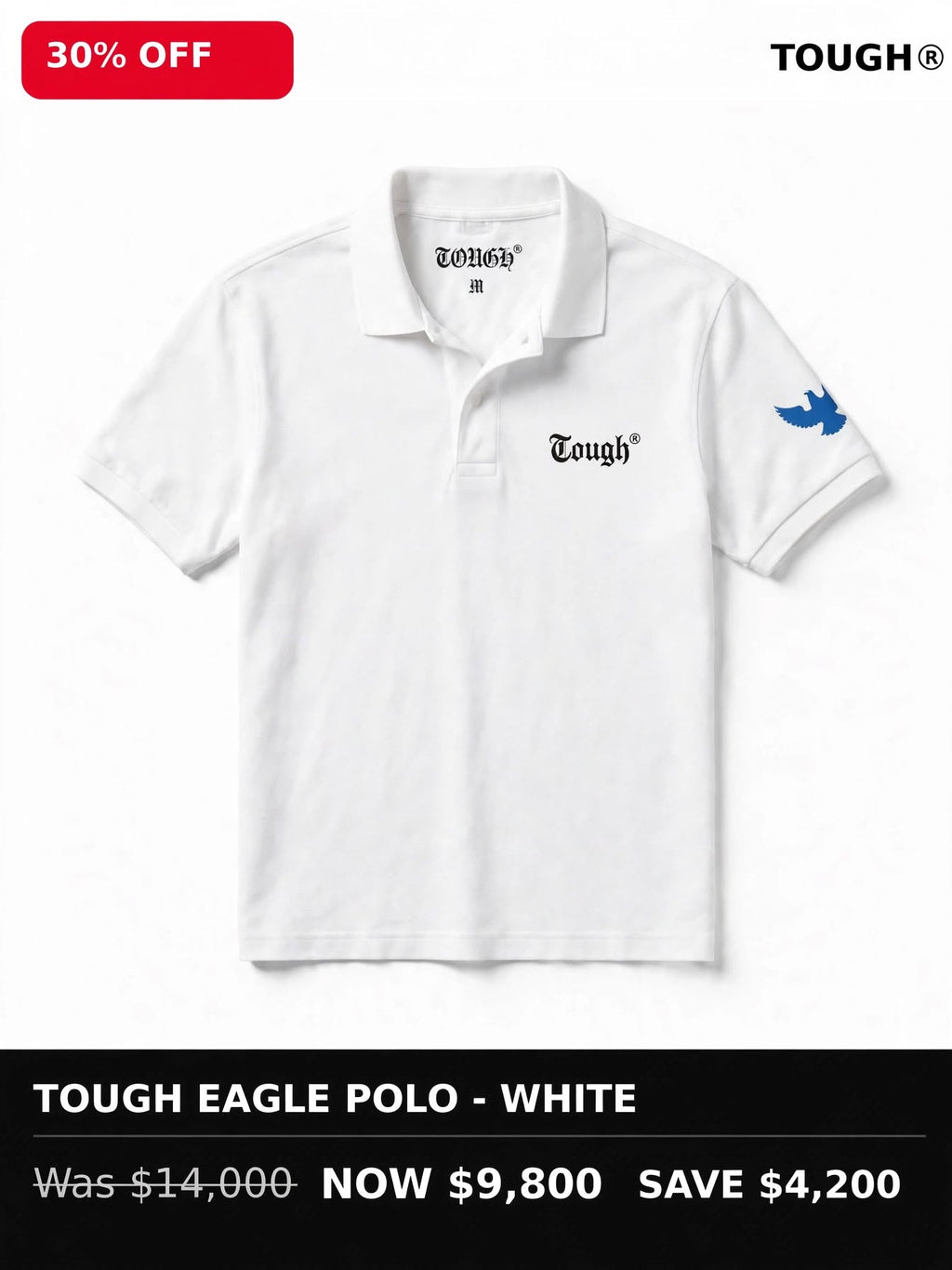 Tough eagle sleeve logo Polo Tshirts
