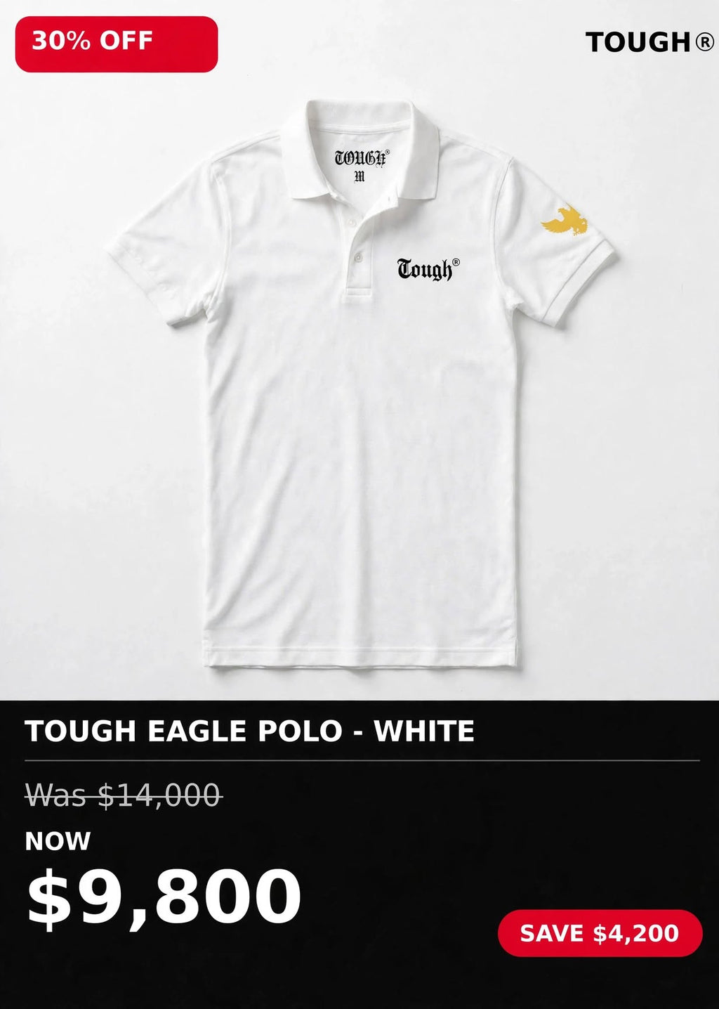 Tough eagle sleeve logo Polo Tshirts