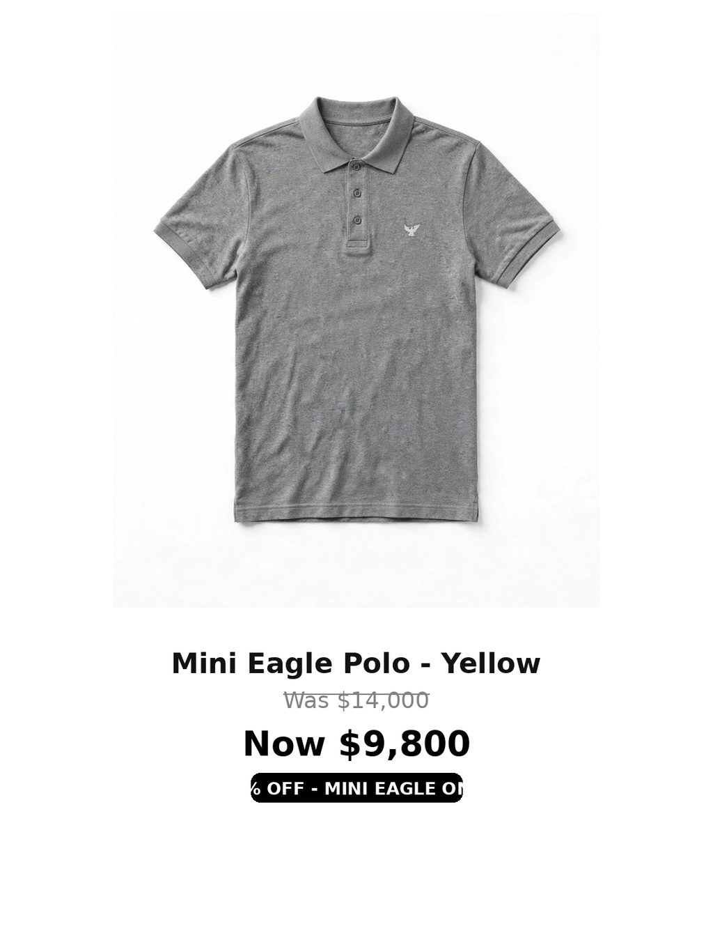 Tough mini eagle logo Polo Tshirts