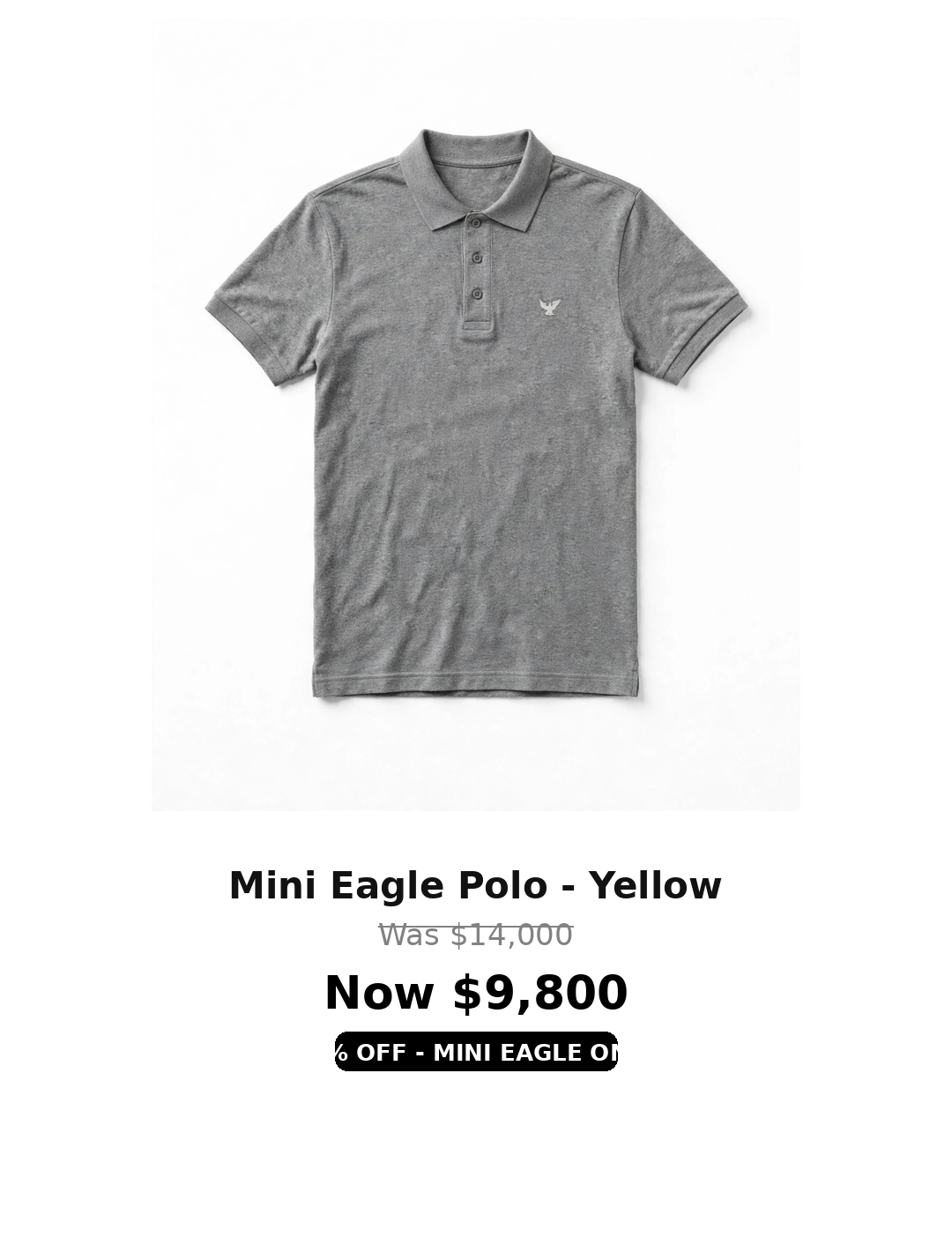 Tough mini eagle logo Polo Tshirts