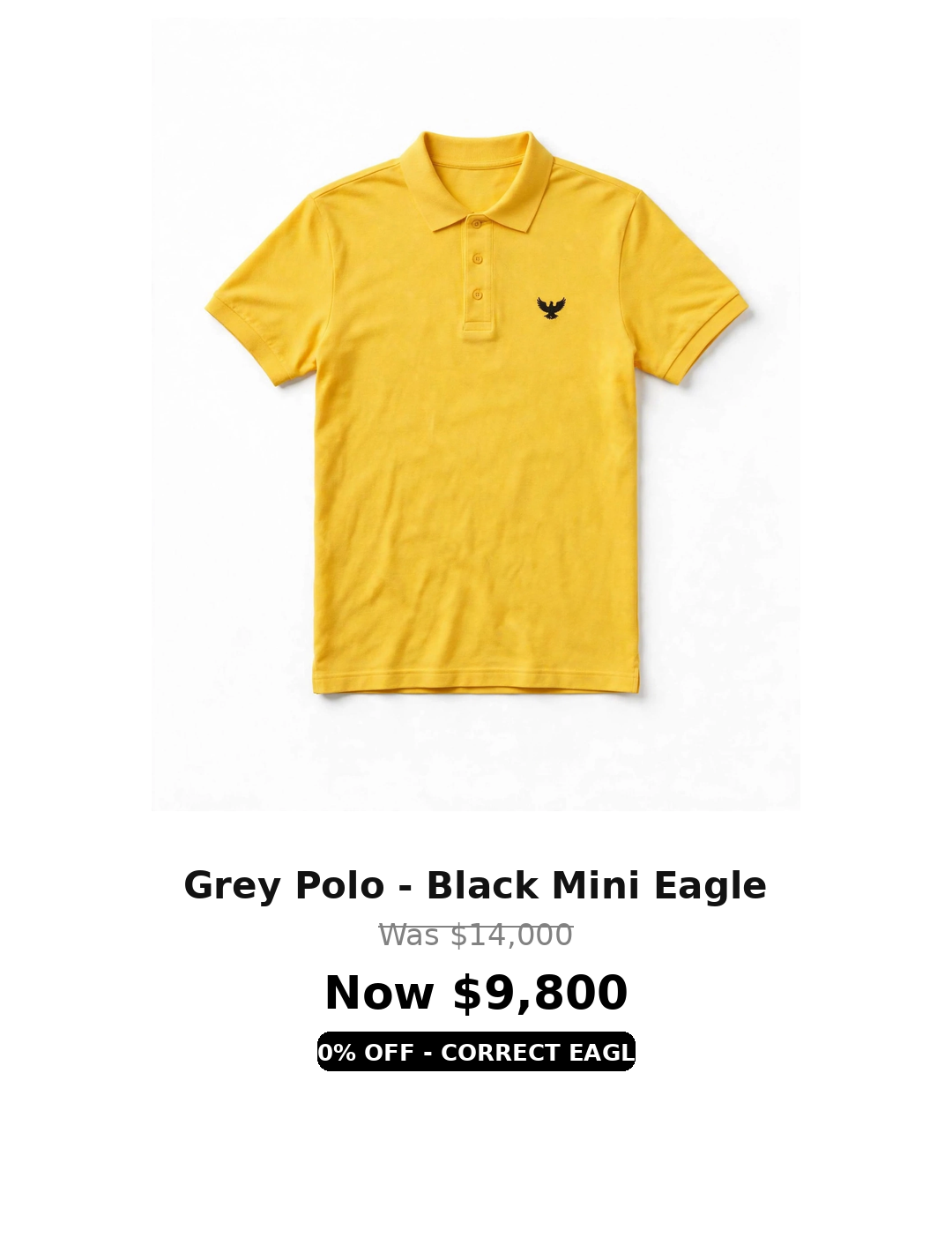 Tough mini eagle logo Polo Tshirts