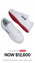 Mens Tough logo white sneaker
