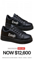 Mens Tough logo black sneaker