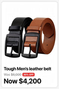 Tough Men's leather belts