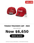 Tough Men's trucker style caps