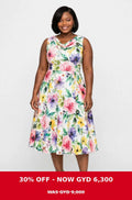 Floral midi sleeveless dress