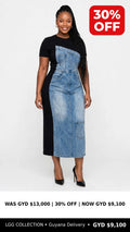 Denim front dress
