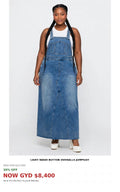 Denim long overall jumpsuit