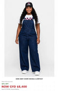 Denim navy overall jumpsuit