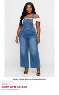 Denim blue overall jumpsuit