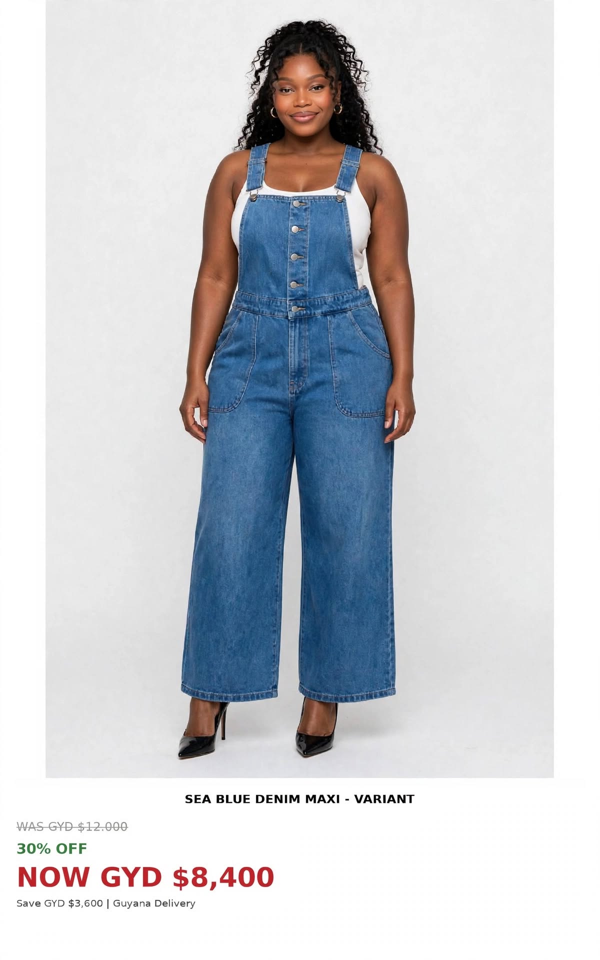 Denim blue jumpsuit