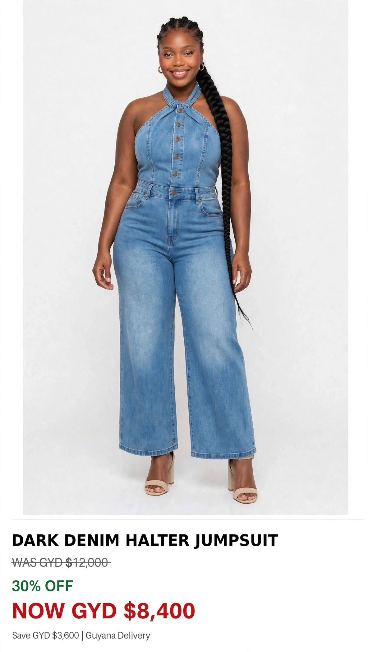 Denim twist straps long dress