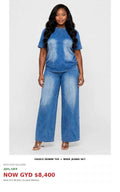 Denim blue tee & jean set