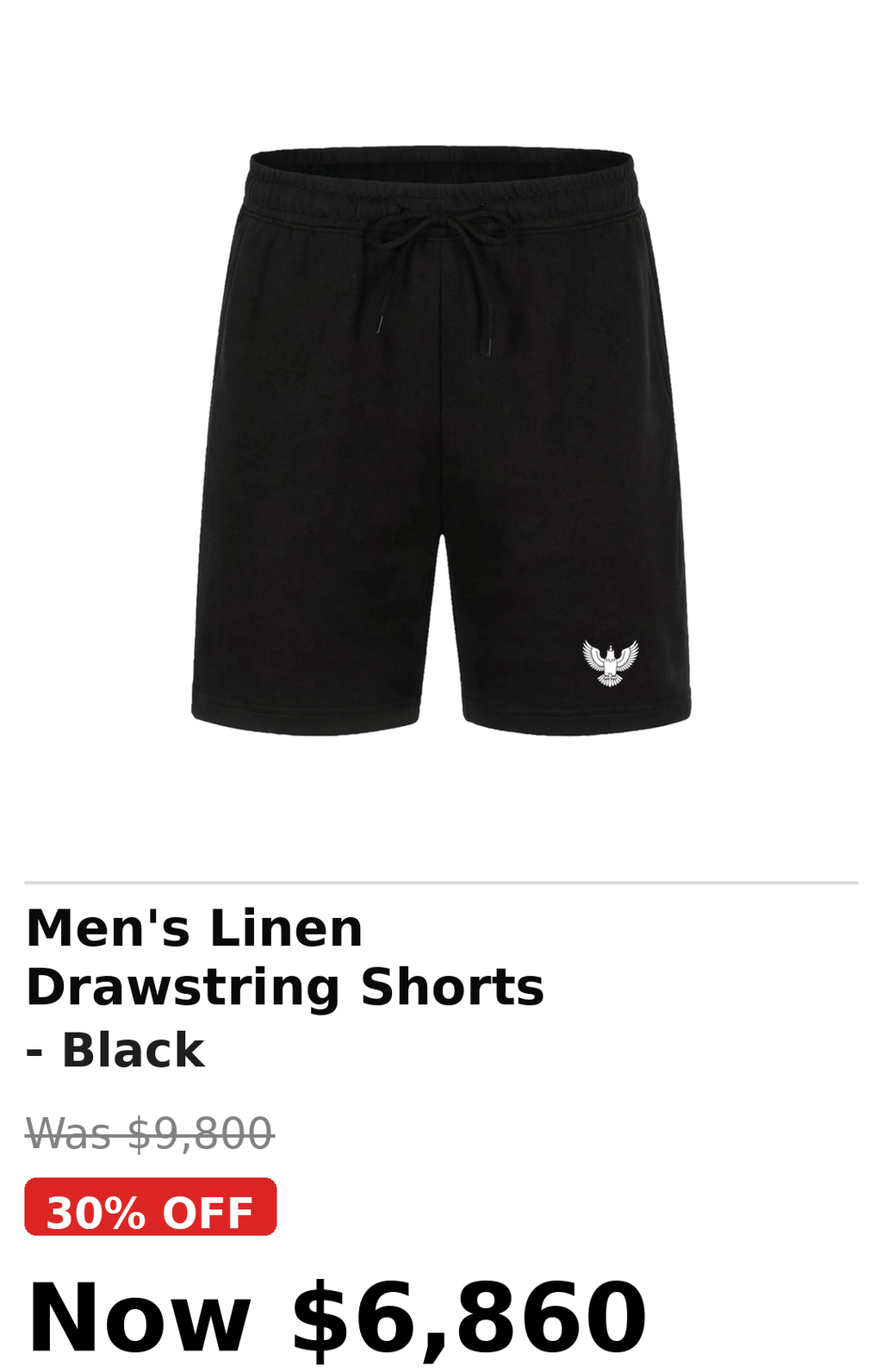 Mens athletic linen drawstrings short pants