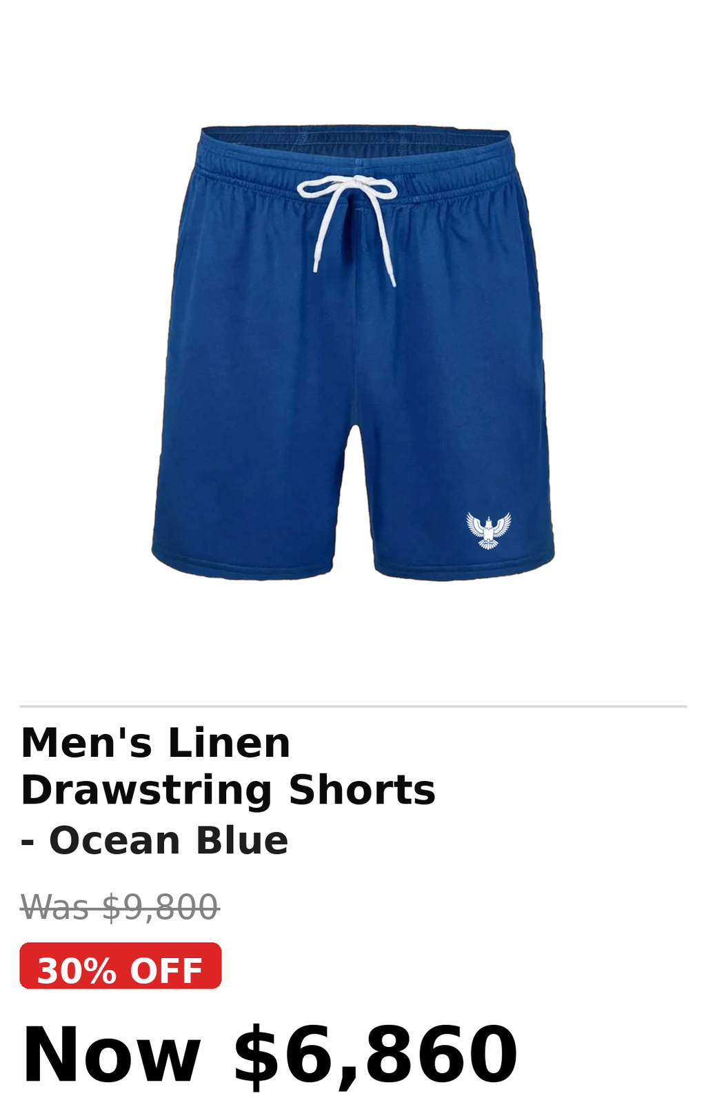 Mens athletic linen drawstrings short pants