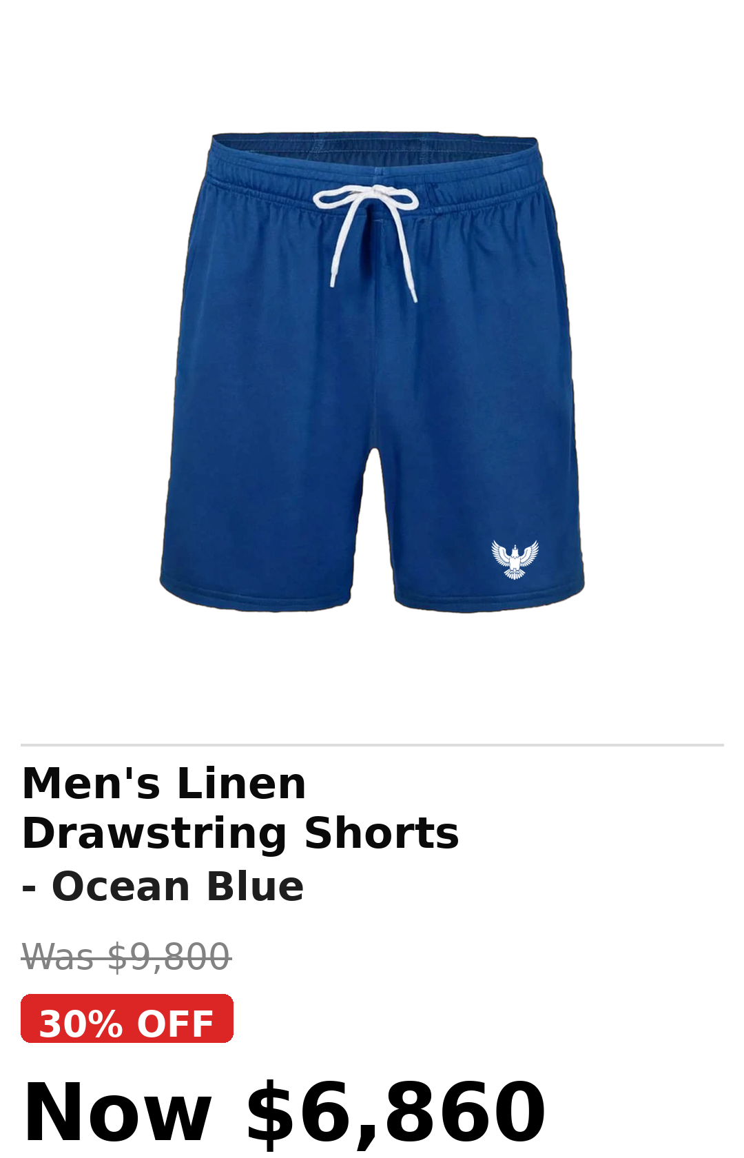 Mens athletic linen drawstrings short pants