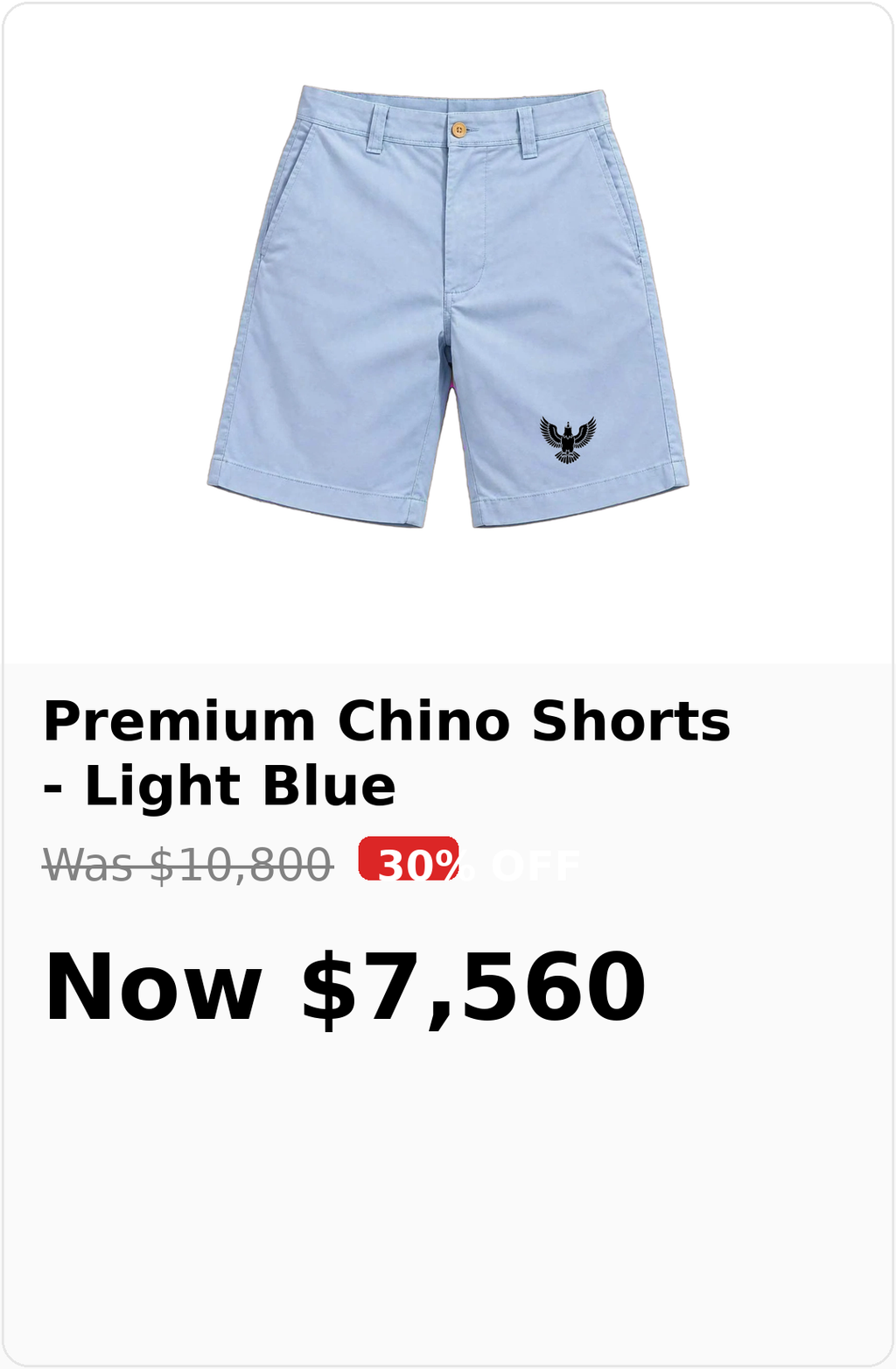 Mens tough logo chino short pants
